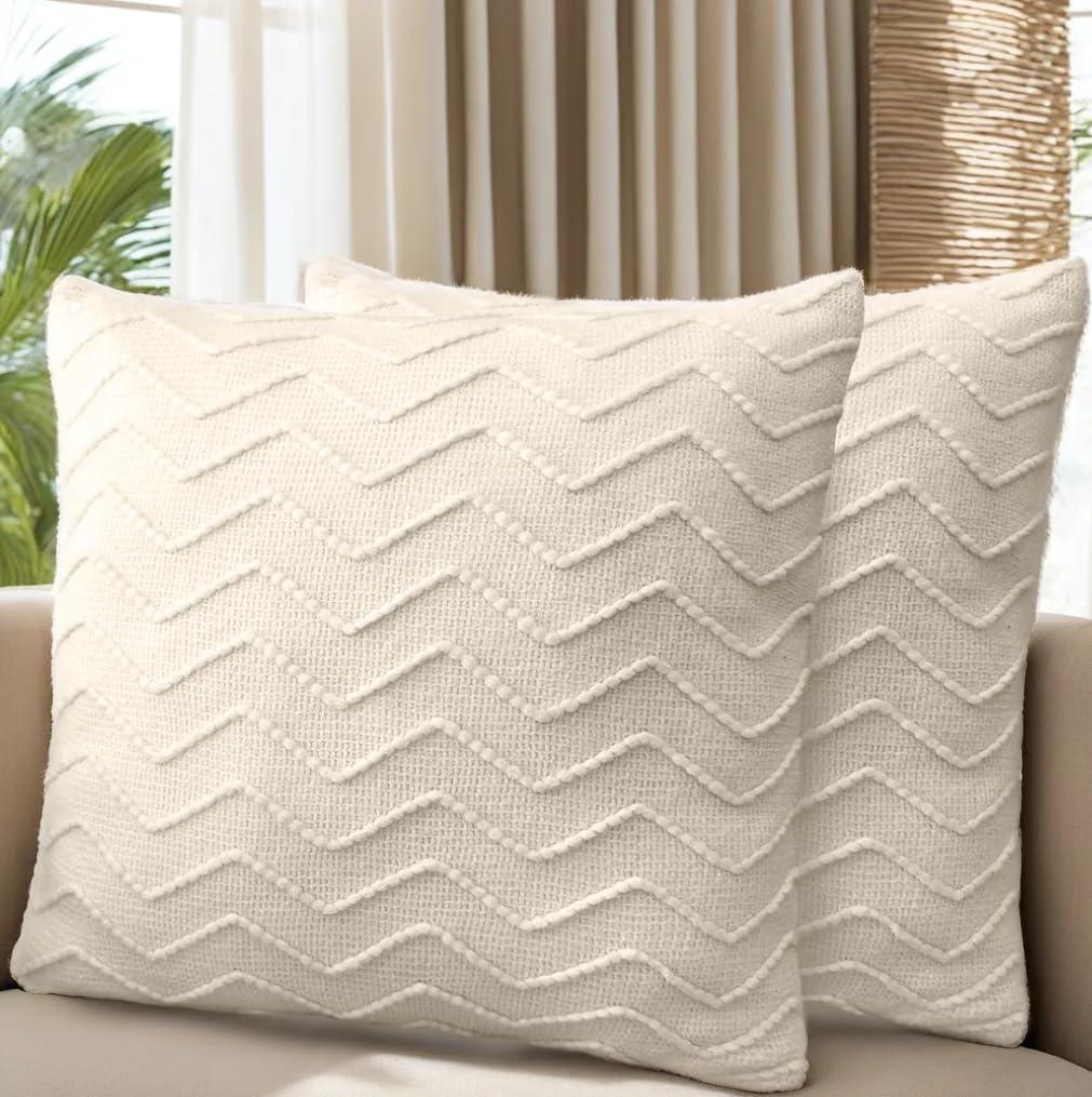 Textured throw pillows to add comfort and visual interest to your Contemporary Living Room