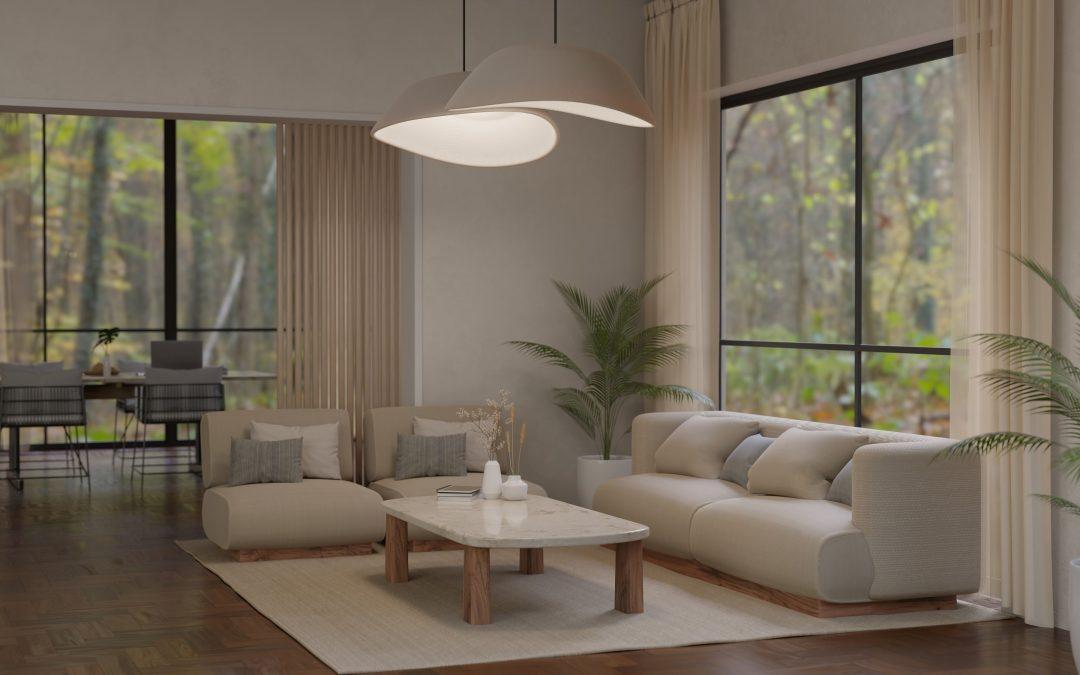 Add layered lighting options for versatility in your Contemporary Living Rooms ambiance