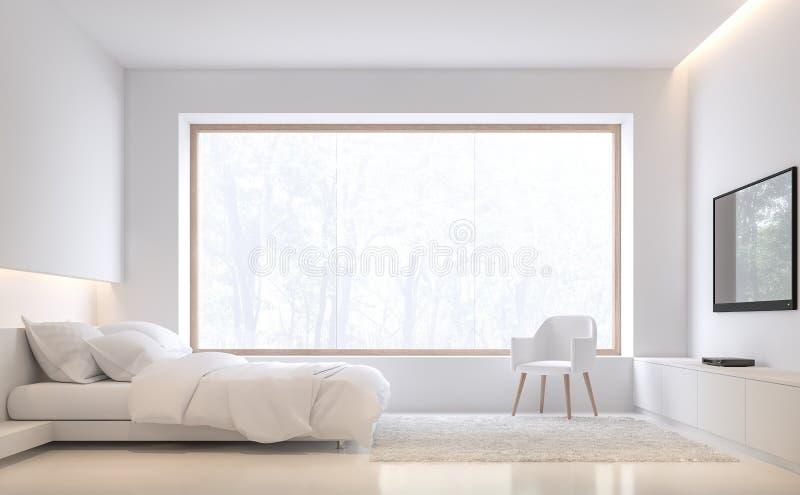 Frame large ‌windows to invite nature into your minimalist bedroom