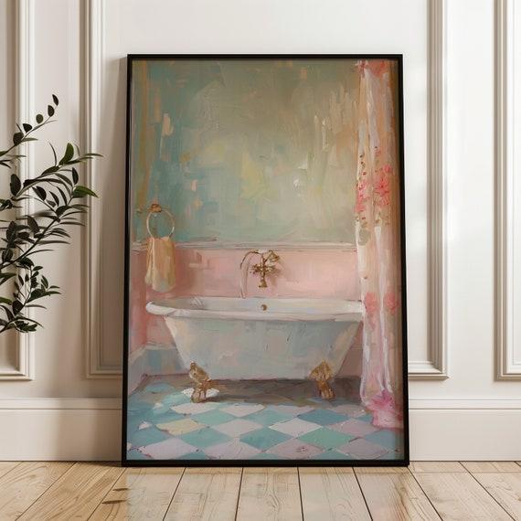 Use pastel artwork to reflect your‍ unique style in​ the bathroom