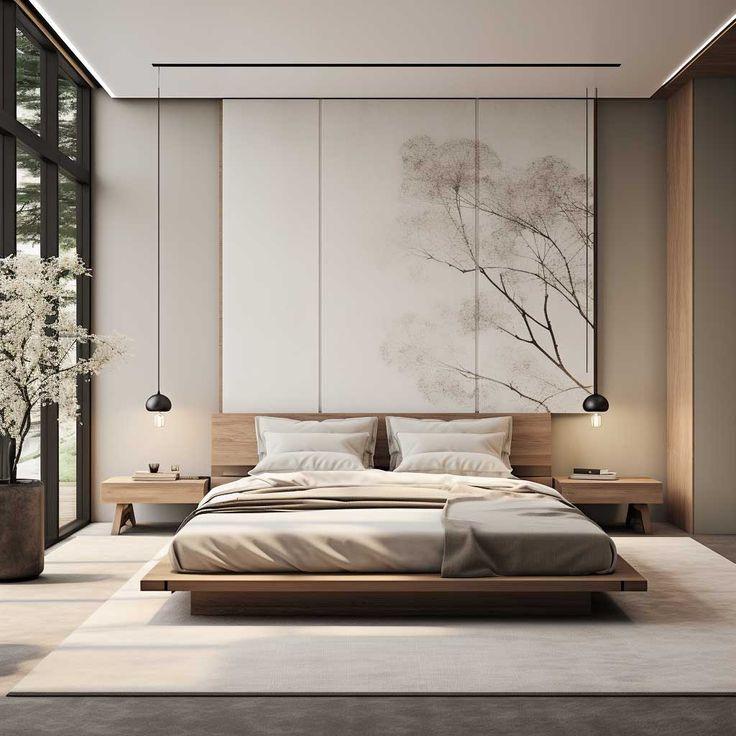 Minimalist Zen Bedroom promoting serenity and simplicity