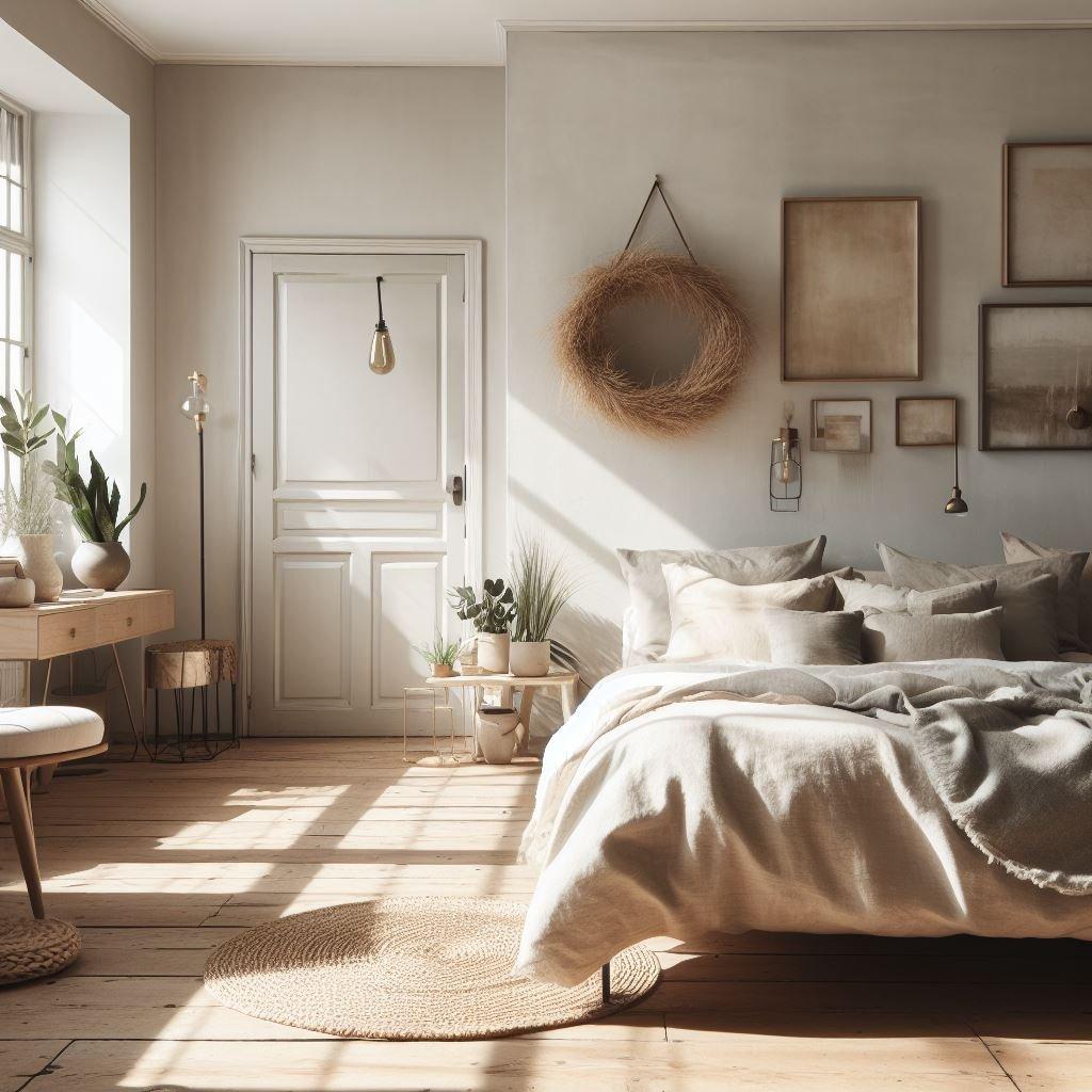 Choose natural ​materials to enhance tranquility in your Minimalist Bedroom