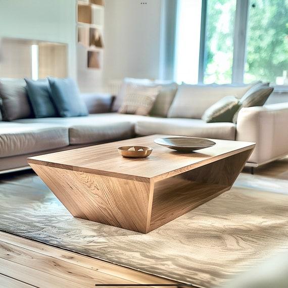 Curate a minimalist coffee table adorned with chic decor pieces in your Contemporary Living Room