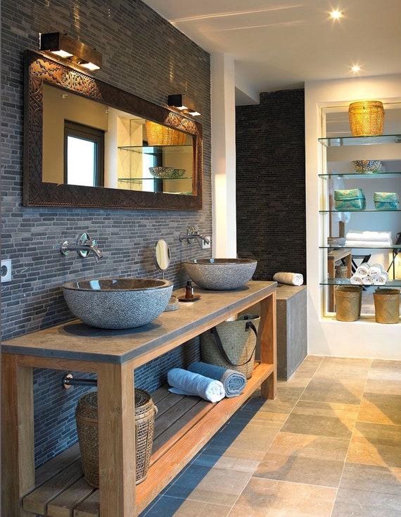 Use natural stone accents ⁢alongside wood for ⁢a harmonious balance in your wooden ‍bathroom