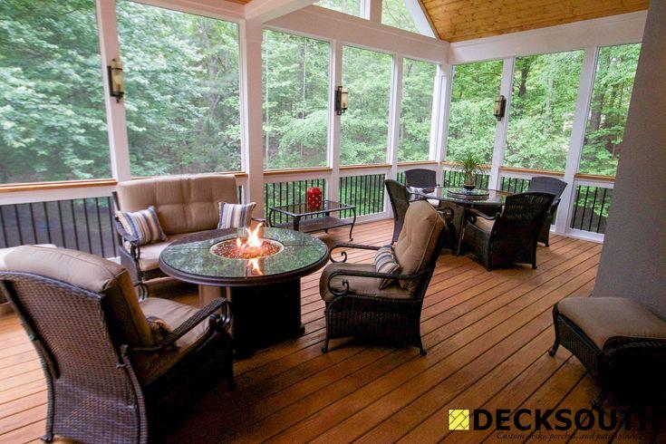 Add a fire pit ‍for warmth and ambiance on‌ your screened ⁤porch