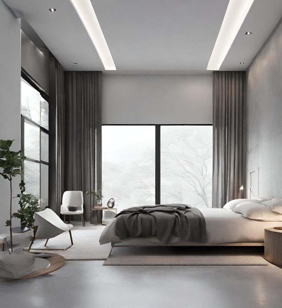 Create‌ symmetry for a balanced minimalist bedroom design