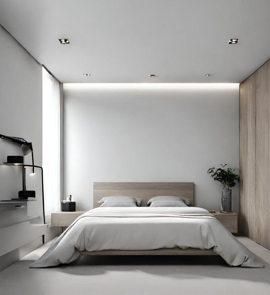 Create visual balance with symmetry in your minimalist bedroom