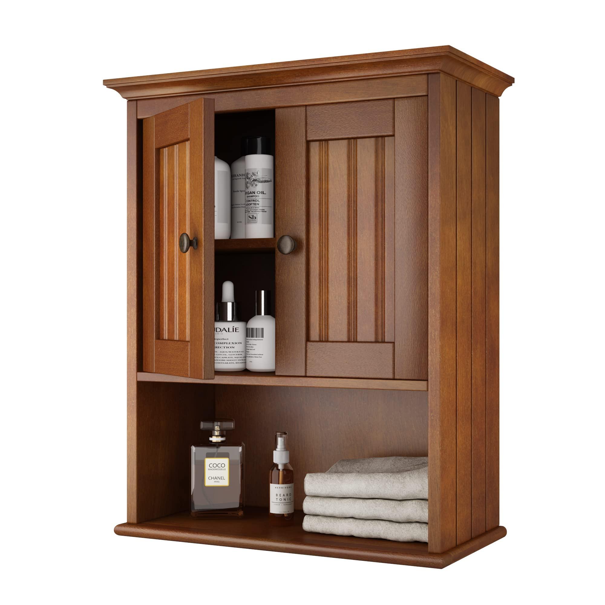 Install wooden bathroom cabinet doors for a timeless ​look that adds visual interest