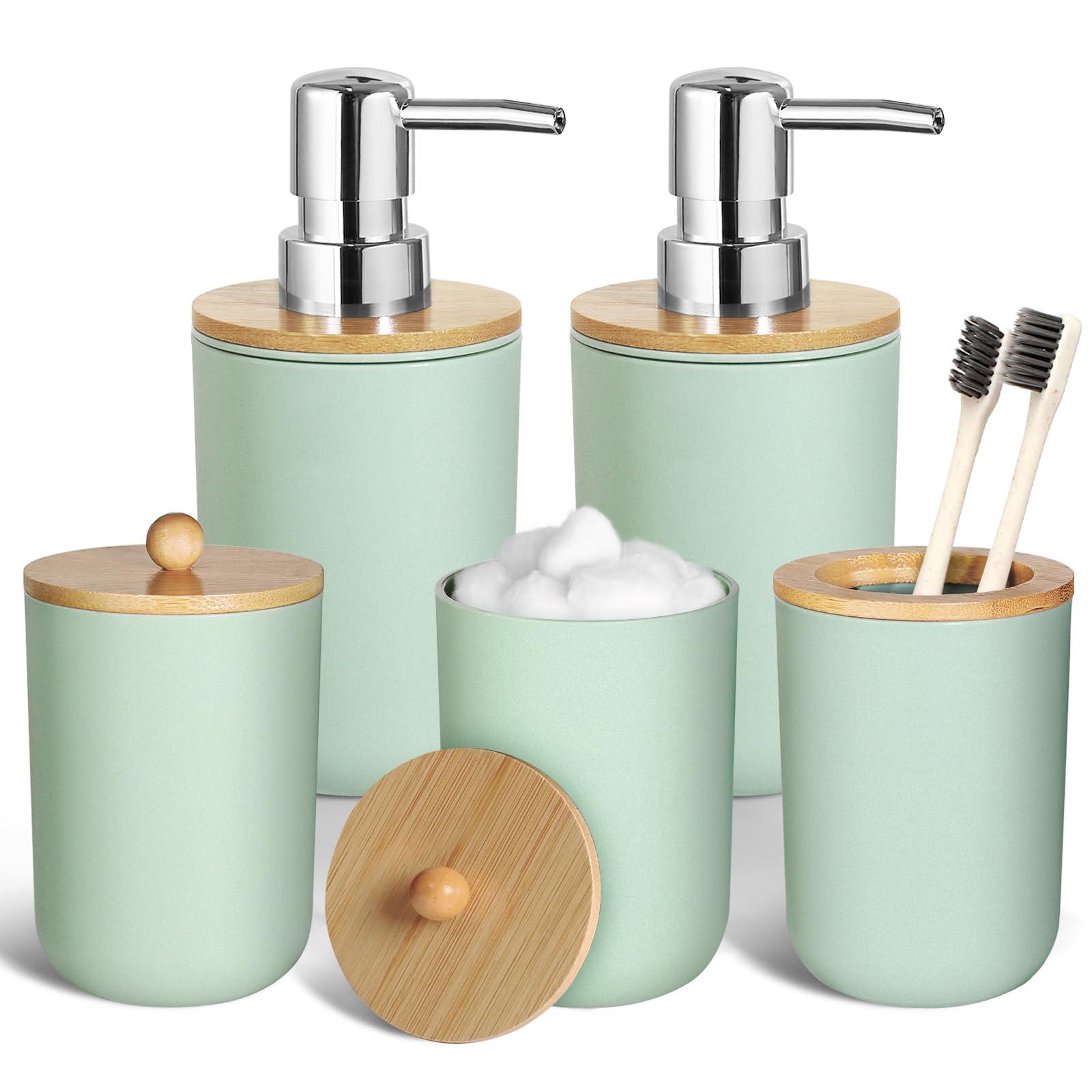 Select artisanal soap dispensers to enhance your boho bathroom aesthetic