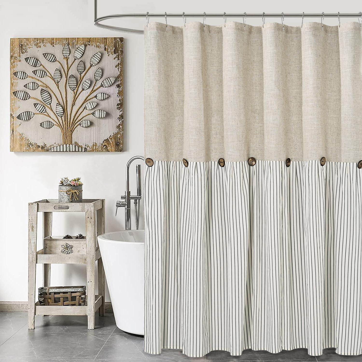 Choose a farmhouse-style shower ⁢curtain for a cohesive look in your Farmhouse Bathroom