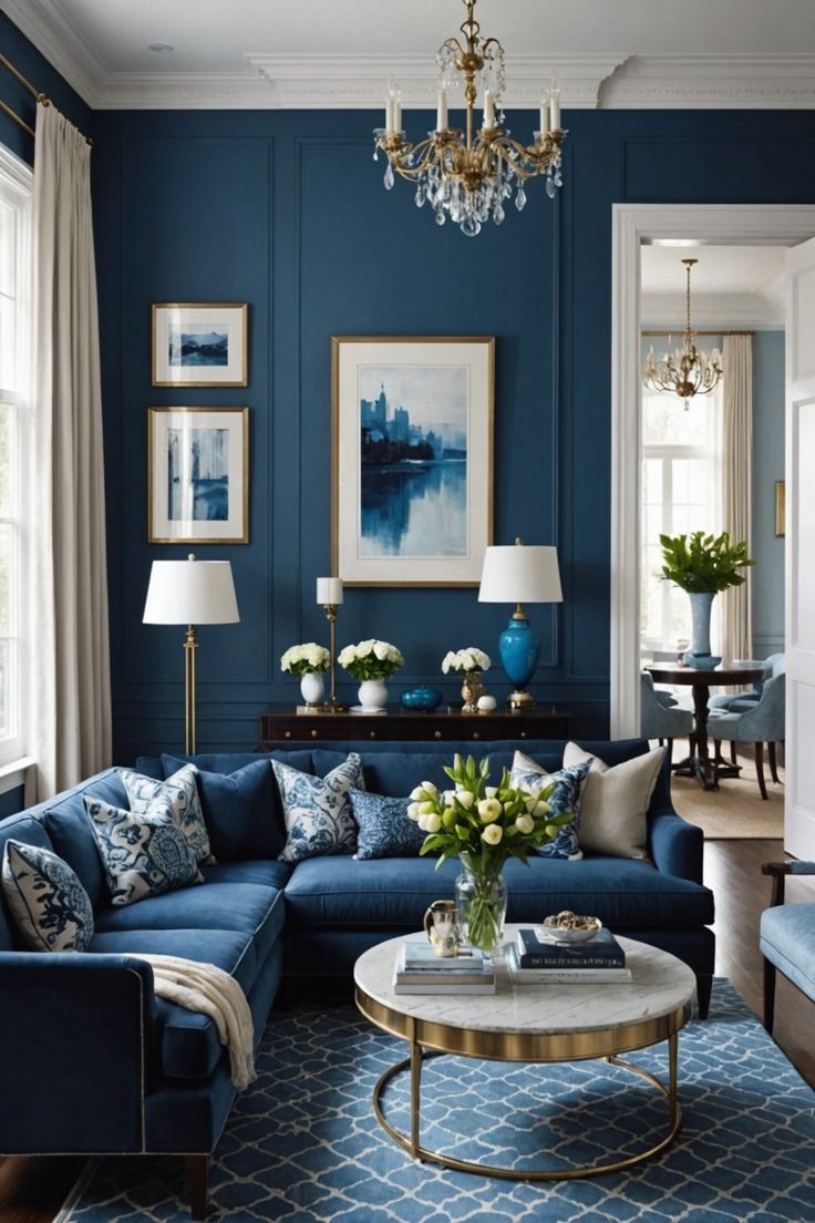 24 Inspiring Ideas for a Serene Blue Living Room Retreat