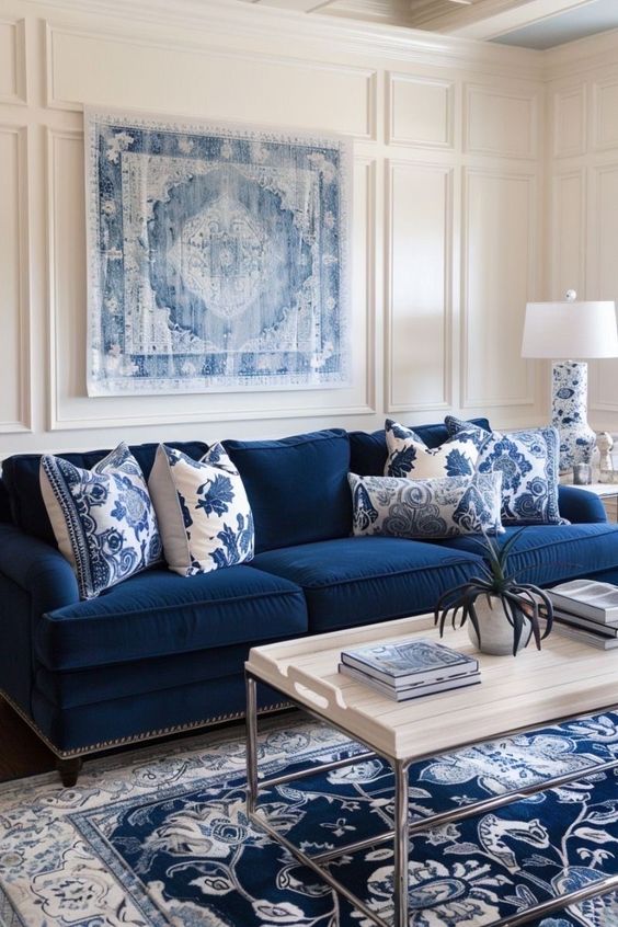 24 Stunning Ideas for a Serene Blue Living Room Retreat