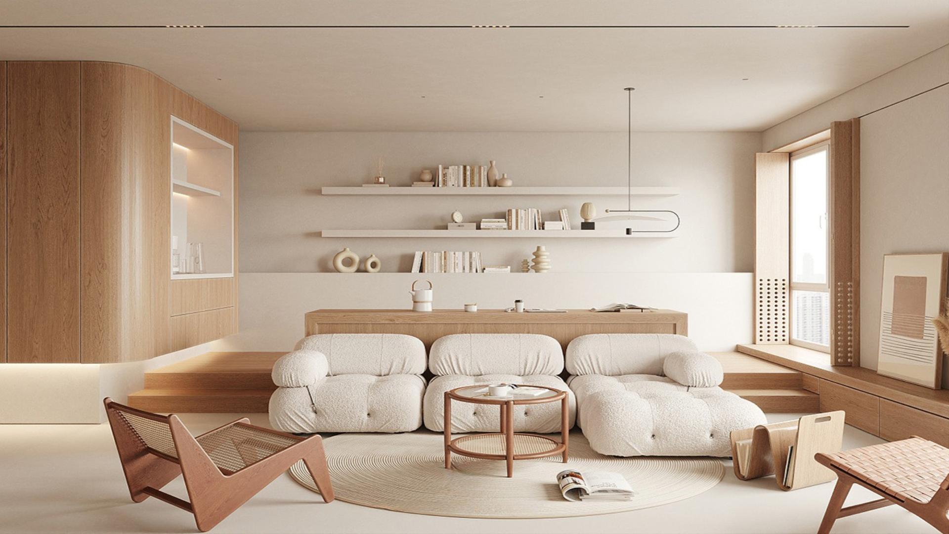 Minimalist interiors create a serene environment in sleek interior design