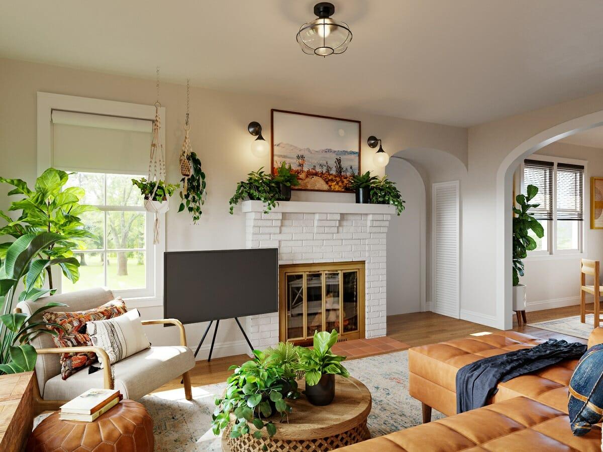 Embrace eco-friendly materials in your earthy living room ​decor for sustainable living