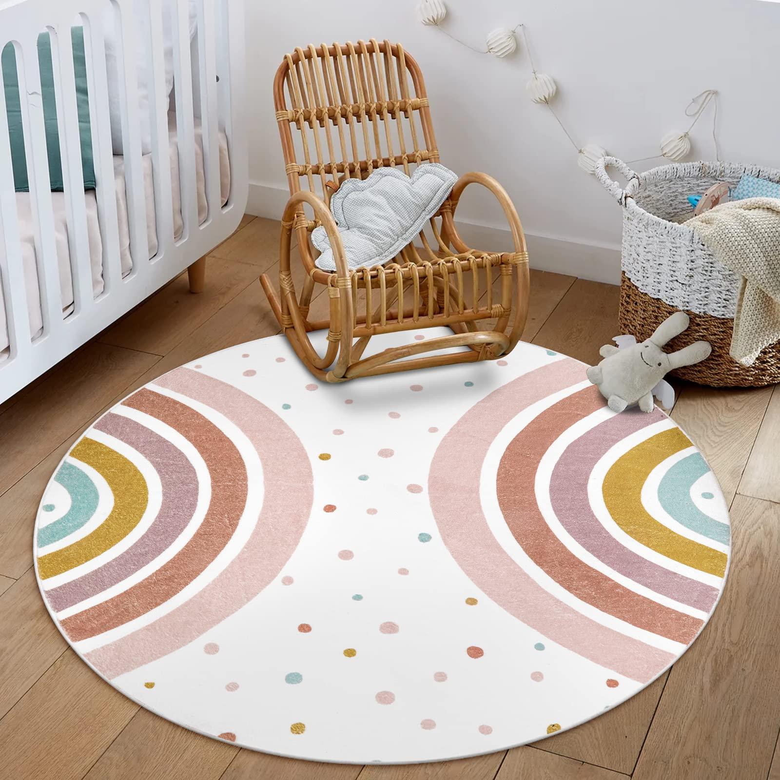 Soft, textured area‌ rug to add warmth to ​your Nursery Nook