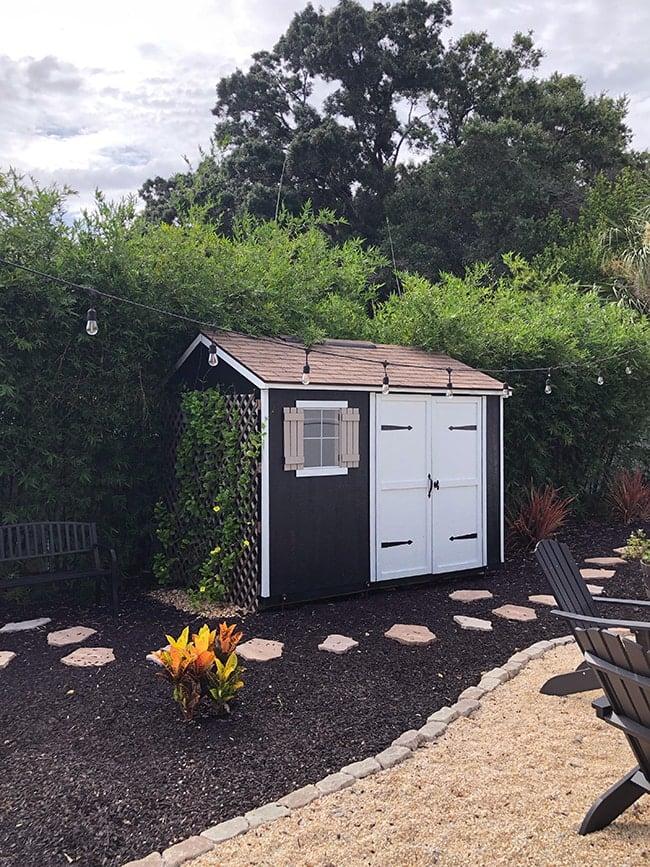 Convert an old shed into a chic backyard retreat