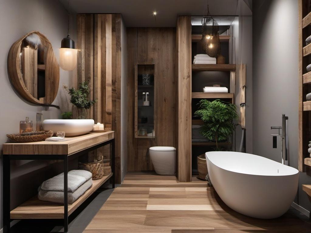 Stylish ​wooden bathroom accents, such as mirrors and light fixtures, elevate your space ⁤seamlessly