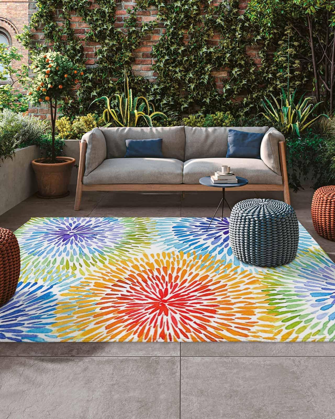 Ethnic‌ rugs to warm up your‌ Boho ​Backyard floors