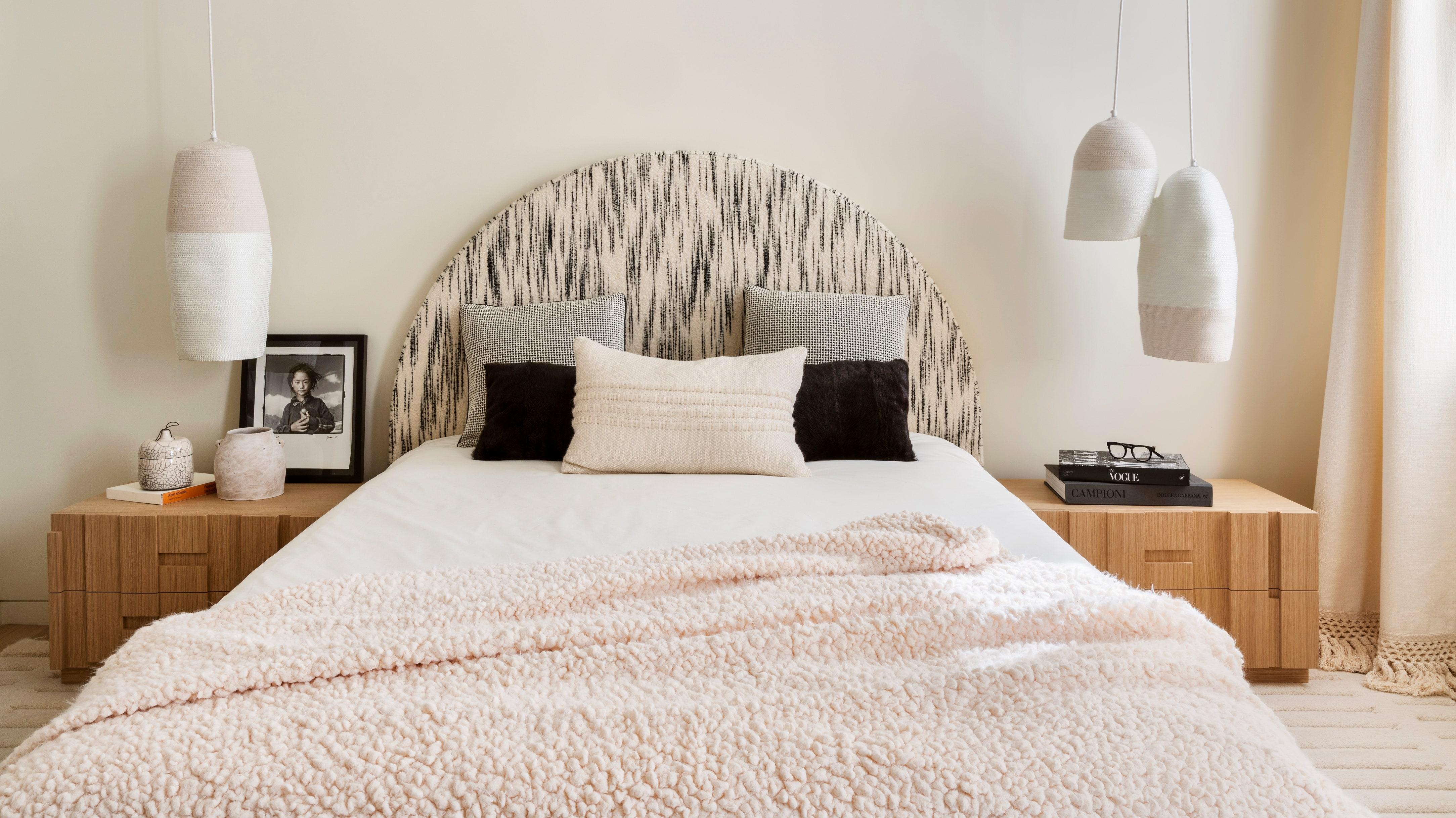 Select simple bedding for a clean look in your bedroom