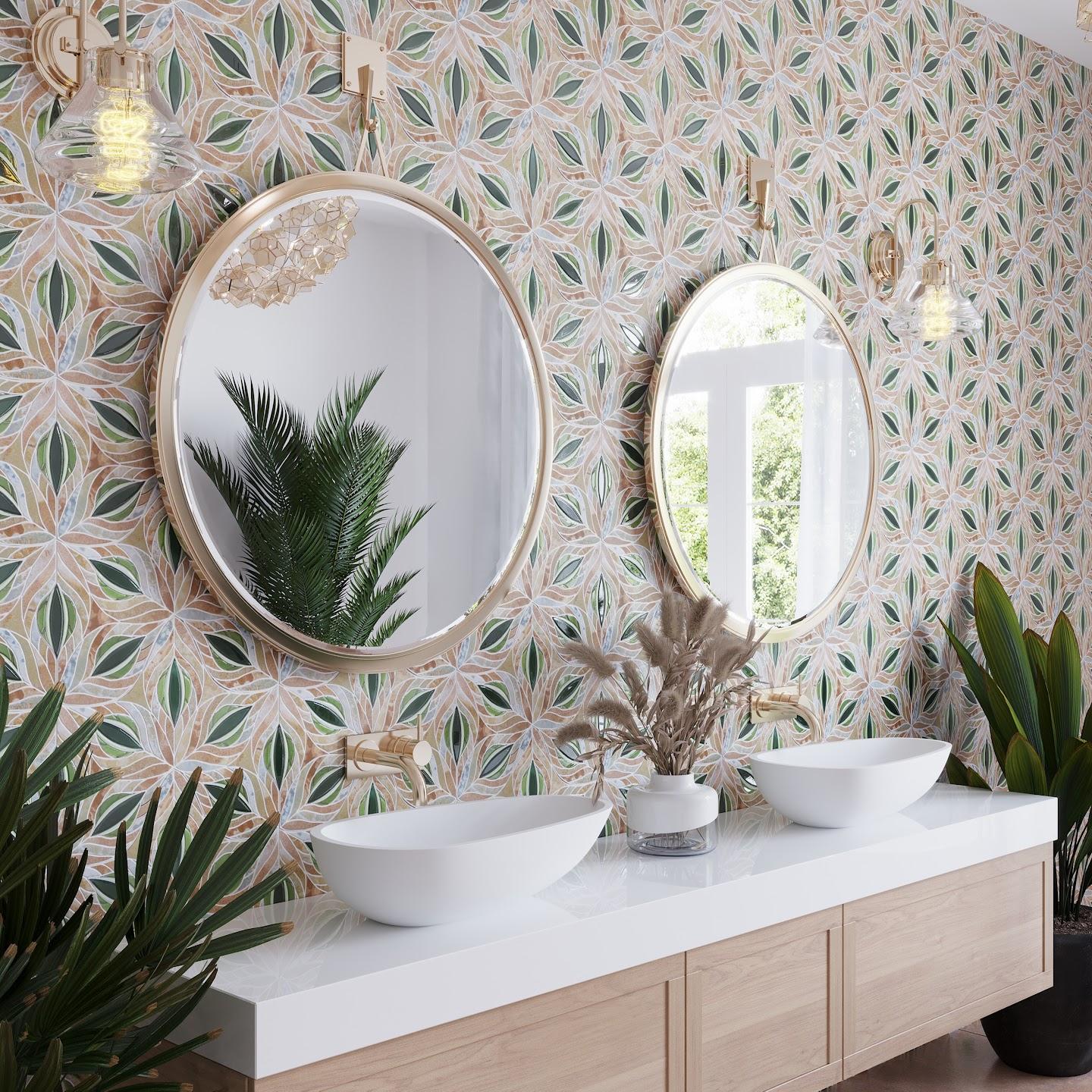 Utilize recycled materials for sustainable boho bathroom‌ features