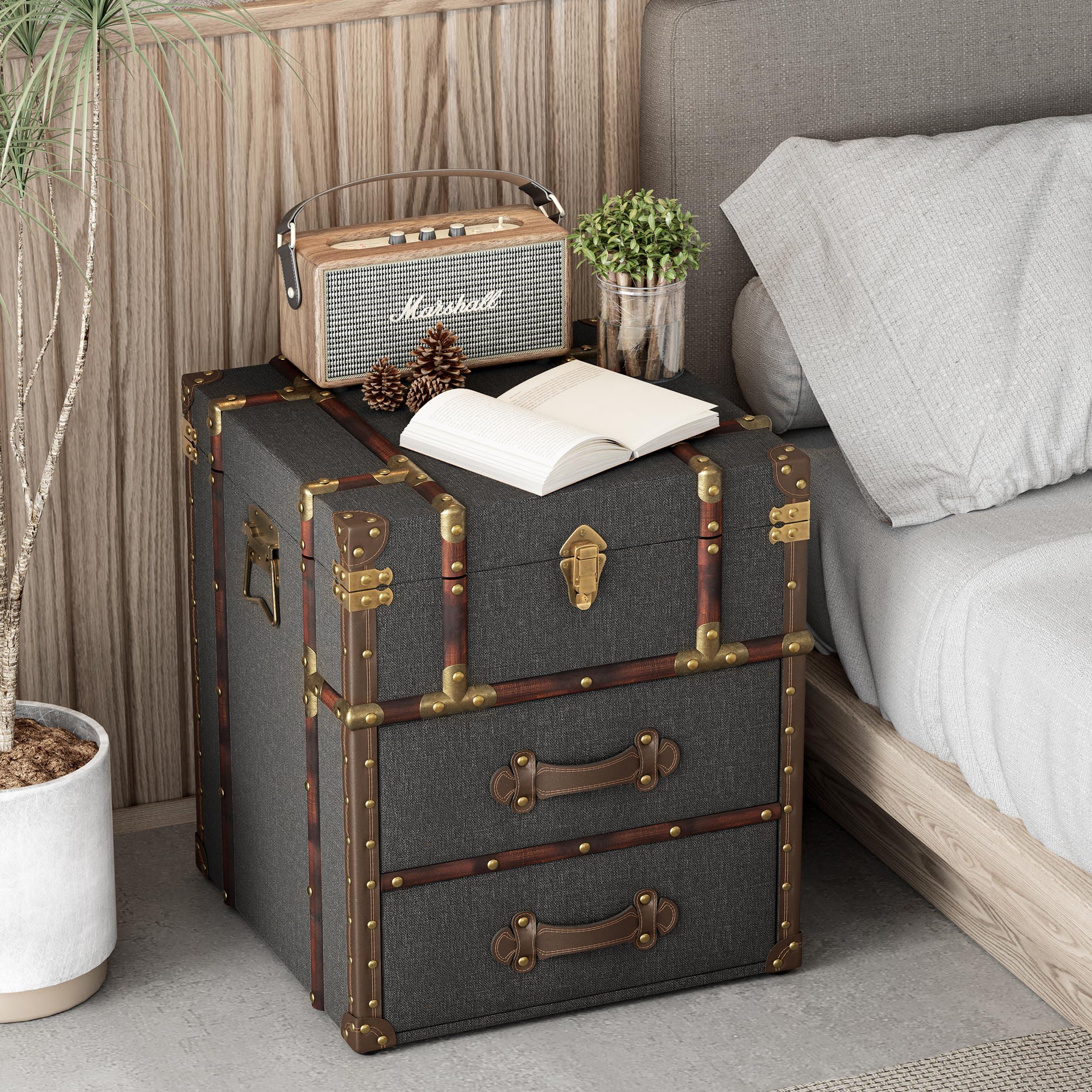 Use old trunks or chests ‌for stylish storage in your vintage living room