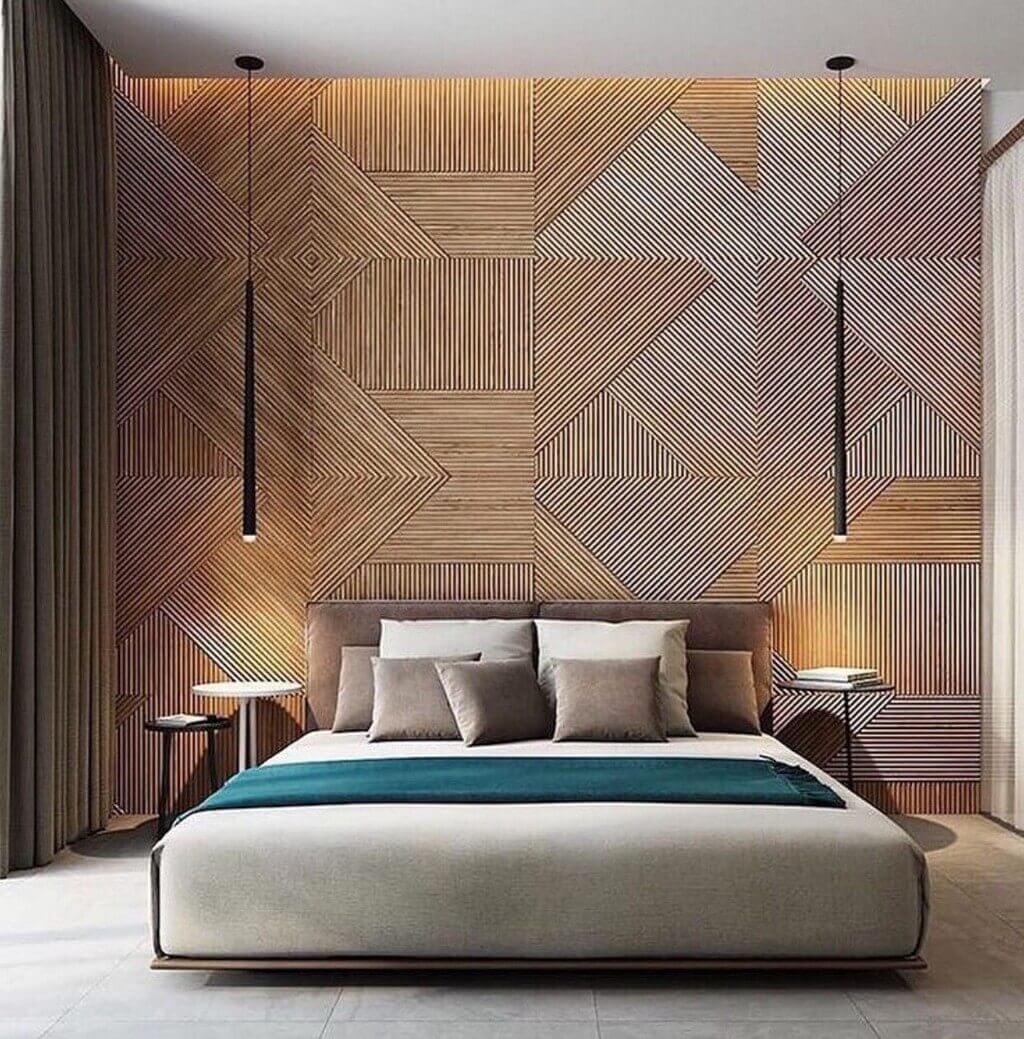 Art Deco Bedroom Trend: Bold geometric patterns and rich colors‍ bring sophistication and drama