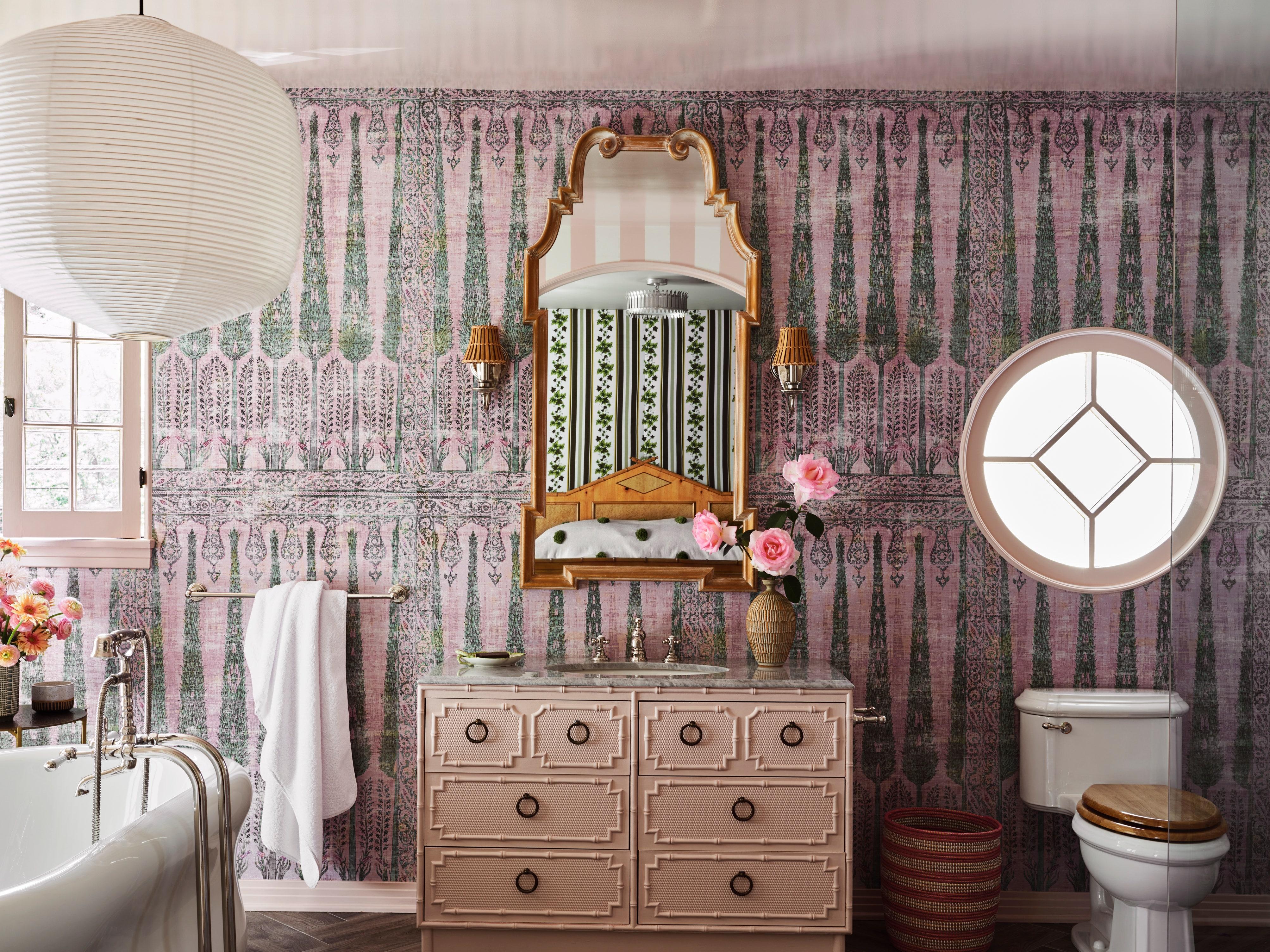 Personalize your eclectic bathroom with a unique piece of furniture or art