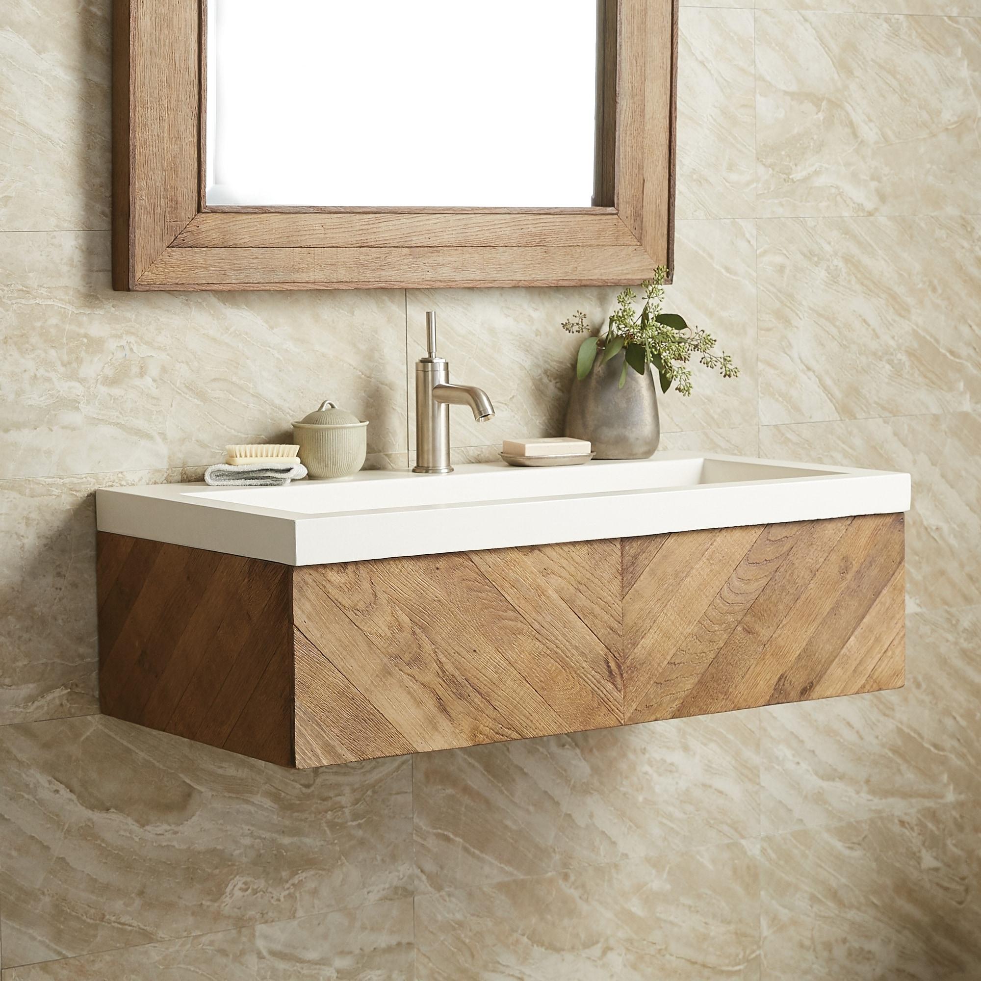 Choose a floating wooden bathroom ‌sink for a ‌space-saving, modern approach