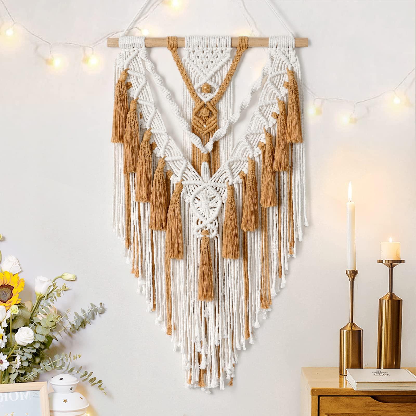 Incorporate macramé wall hangings for a touch of bohemian artistry in your space