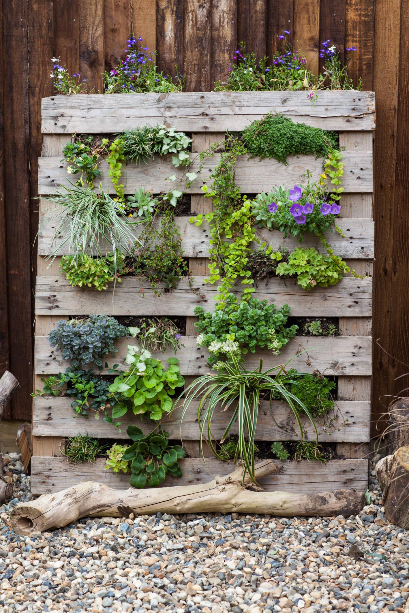 Flower ‍Wall Pallet Garden:⁣ Create a stunning ⁤floral backdrop for your‍ yard