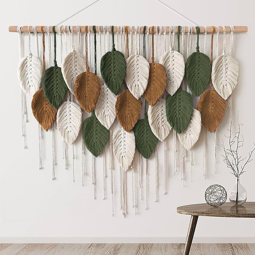 Incorporate macramé wall hangings for an artistic boho bathroom vibe