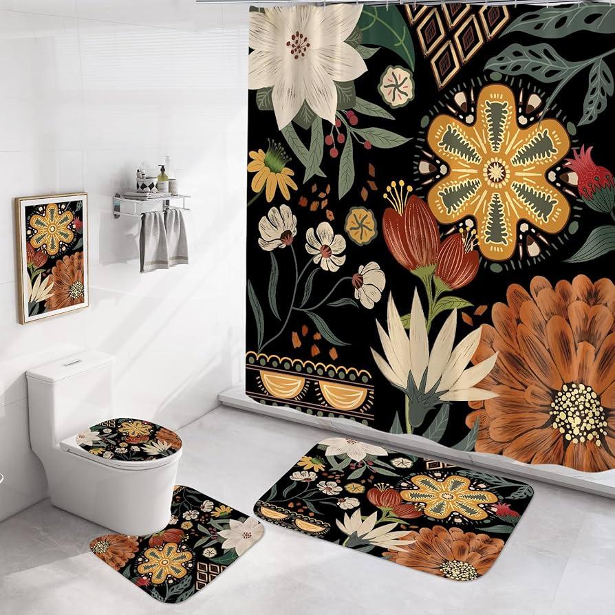 Flowing floral⁢ prints to brighten up your boho bathroom decor