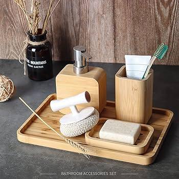 Handmade soap dishes add a personal touch to Chalet Bathroom