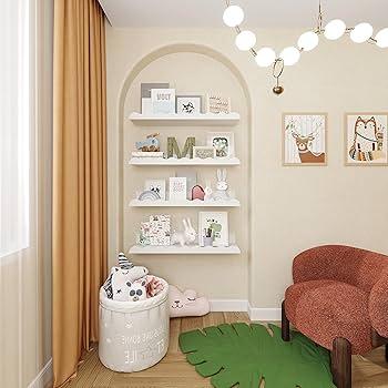 Create ⁢a ⁤reading nook⁤ with charming ​bookshelves ​in your girls nursery