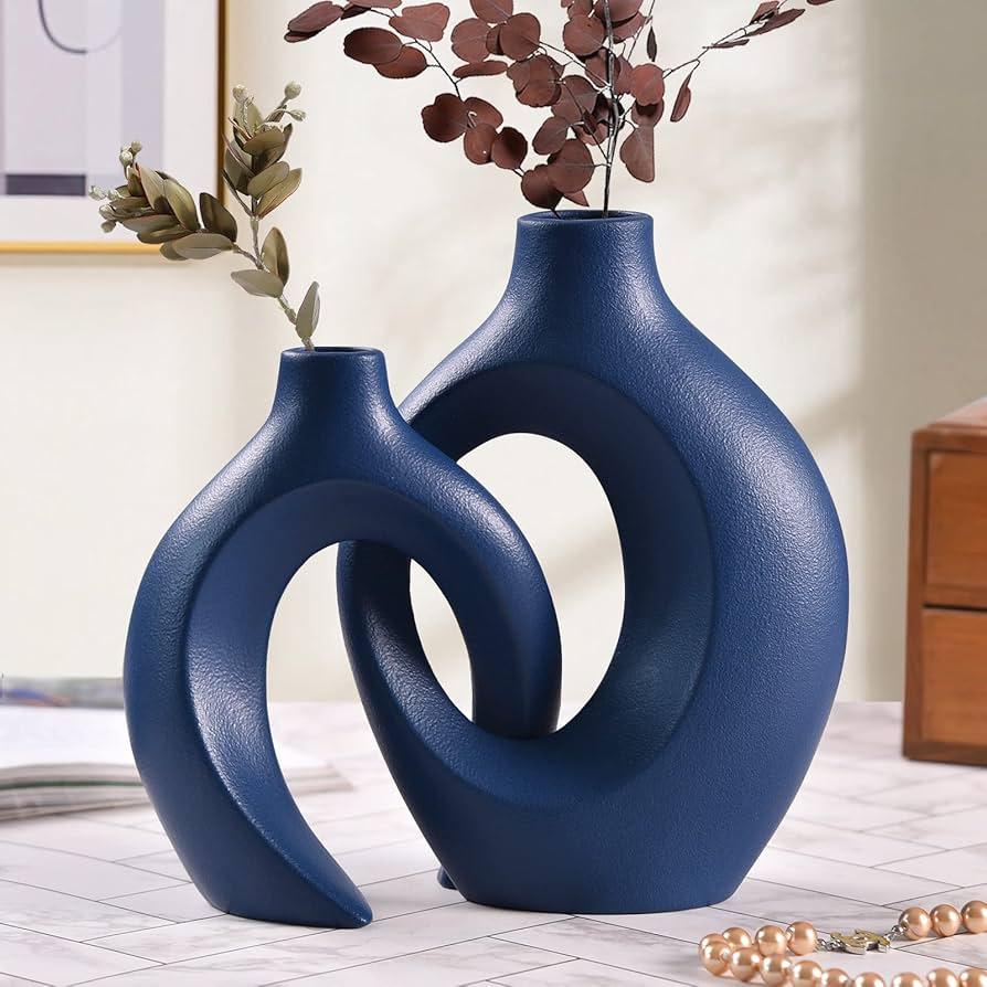 Showcase blue ceramics for a⁢ unique blue living room touch