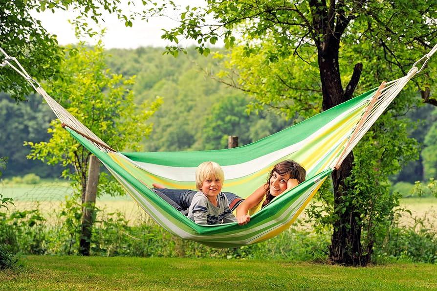 Set up a hammock for relaxation in your small backyard