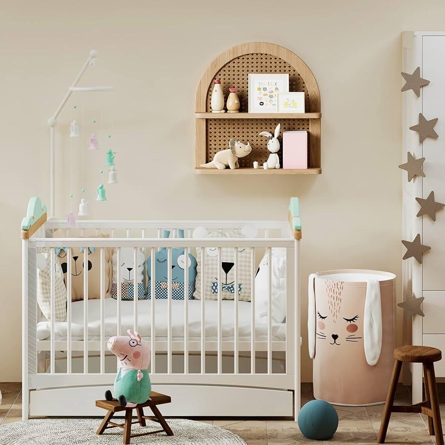 Incorporate natural materials like wood and rattan for a warm​ nursery nook feel