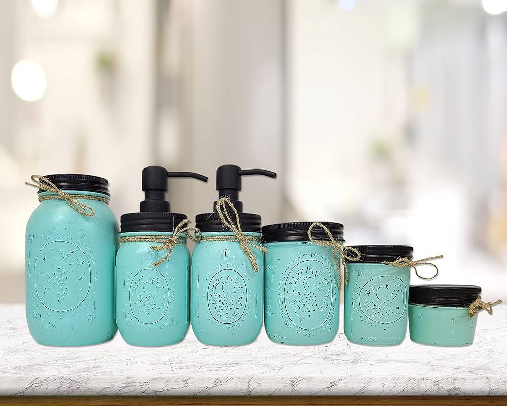 Use colored glass jars⁤ for storing toiletries, adding‌ splashes of color to your wooden bathroom