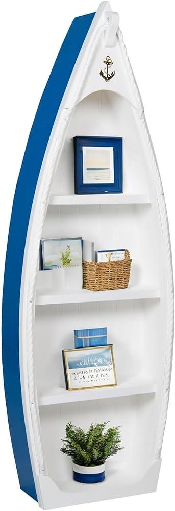 Curate ⁢a bookshelf ⁢with ‌blue-themed decor ‌pieces for interest