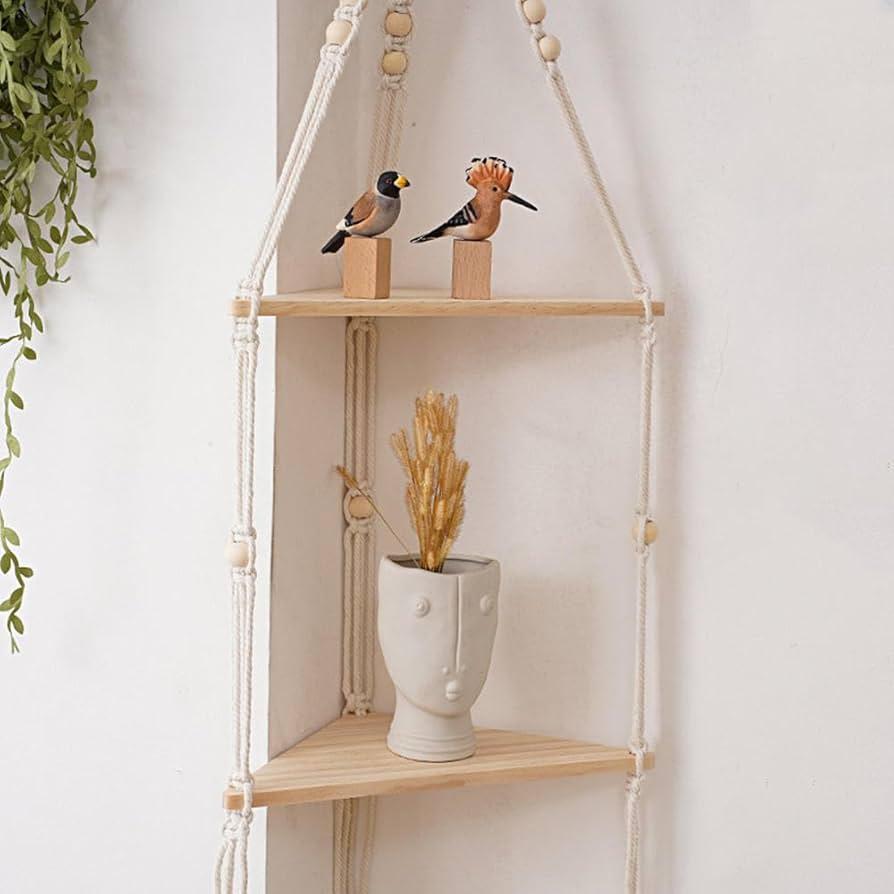 Floating shelves for both style and functionality in your boho bathroom