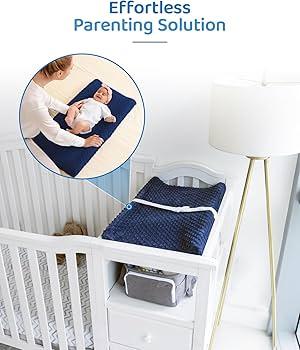 Opt for a compact changing table in your small nursery