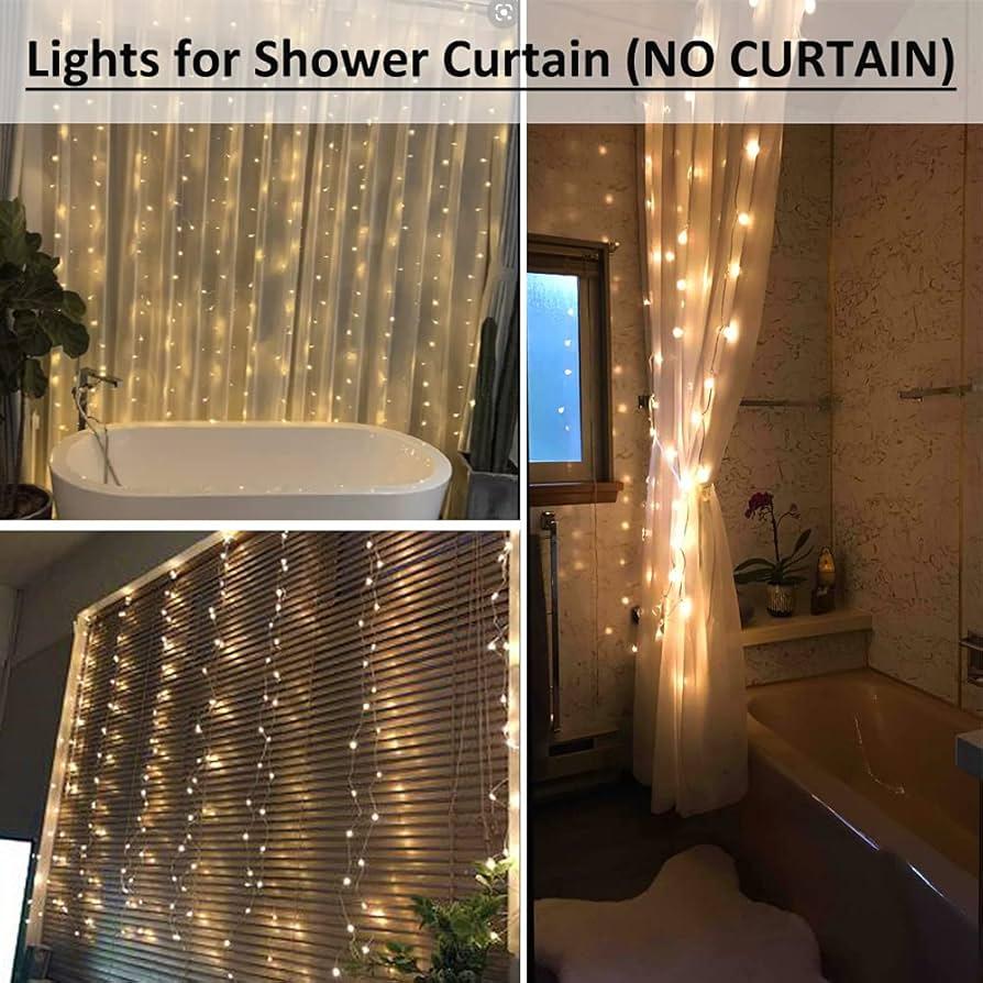 Play ​with lighting; use fairy lights‍ for a magical touch in your eclectic bathroom