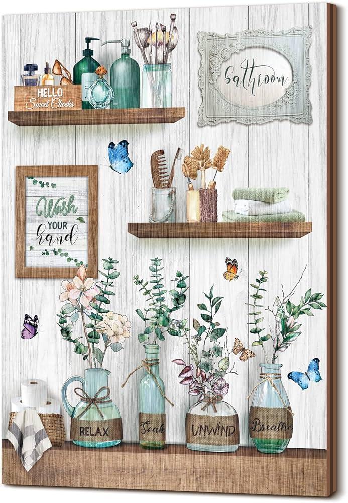 Personalize your wooden bathroom oasis with ⁤art made from reclaimed wood