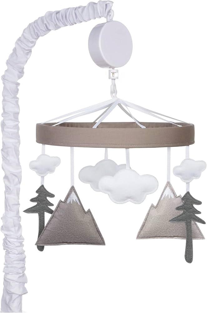 A ‌whimsical mobile piques baby’s interest in the​ Nursery Nook