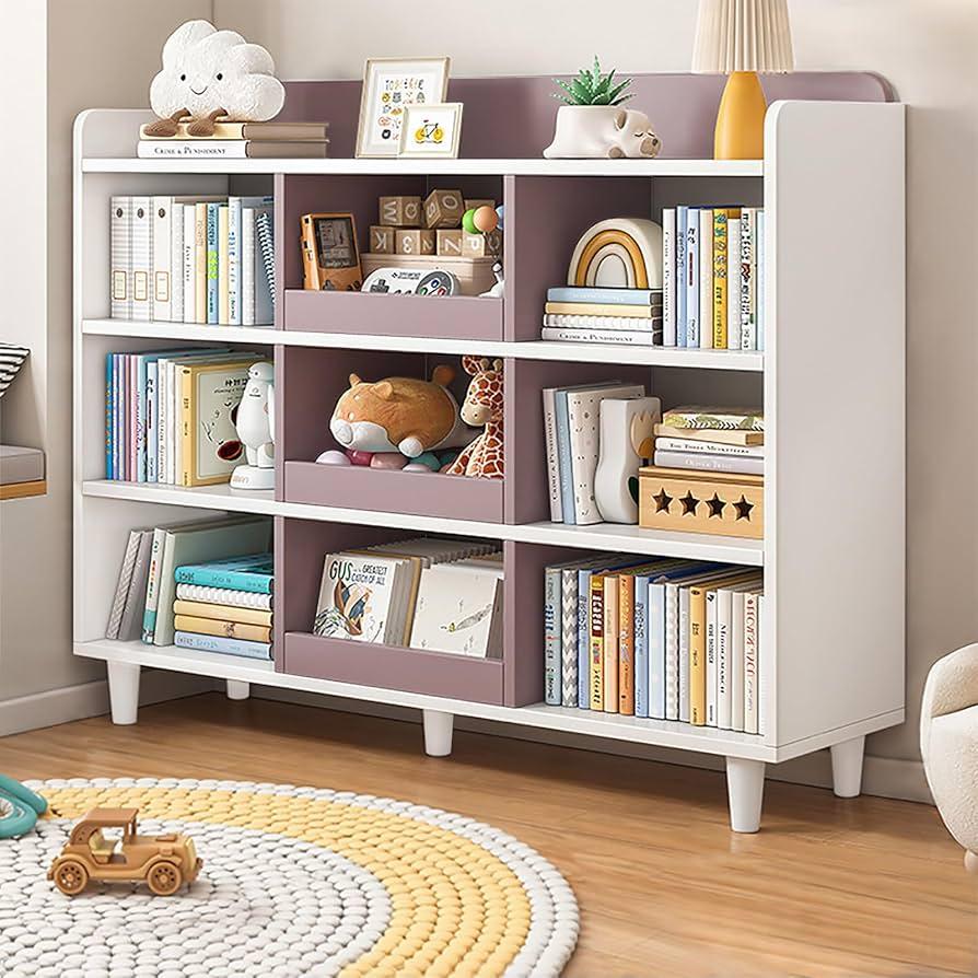 Adorable bookshelf filled with bedtime stories for your Nursery Nook