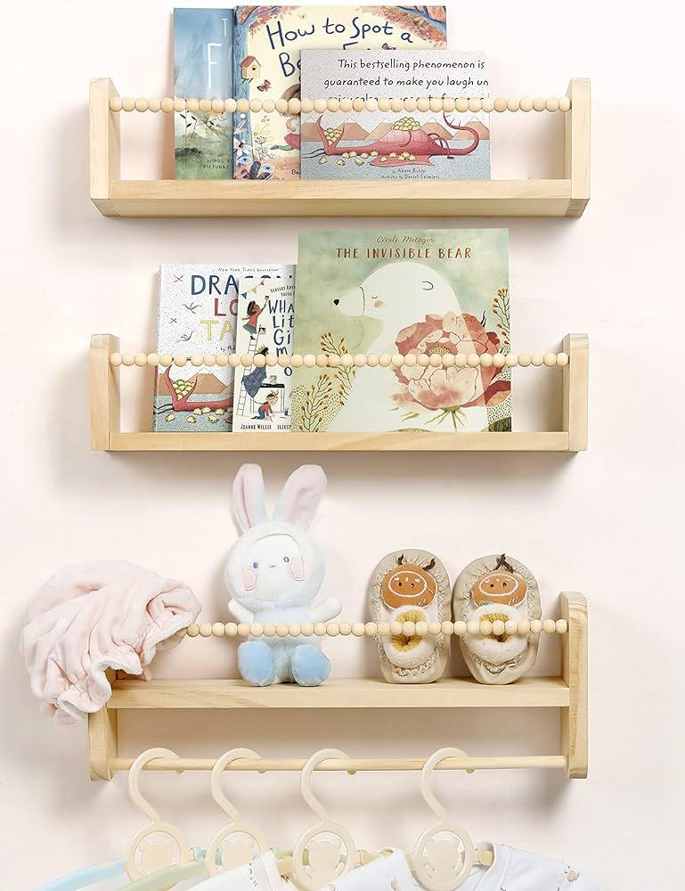 Wall-mounted shelves for⁢ easy access to essentials in your Nursery Nook