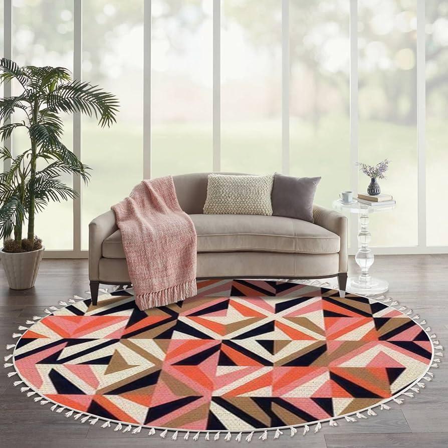 Incorporate geometric patterns through rugs or cushions for a modern touch in your Contemporary Living Room