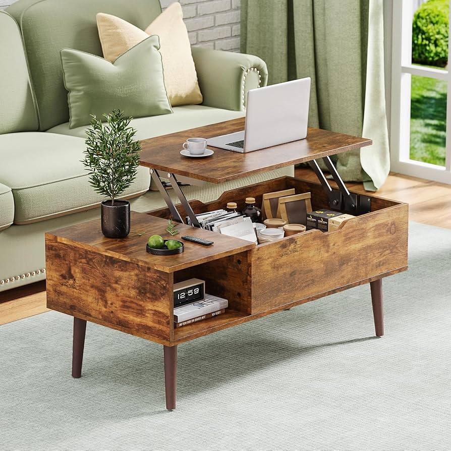 Select a coffee table ⁢that doubles as storage for⁢ an ‍organized earthy living room