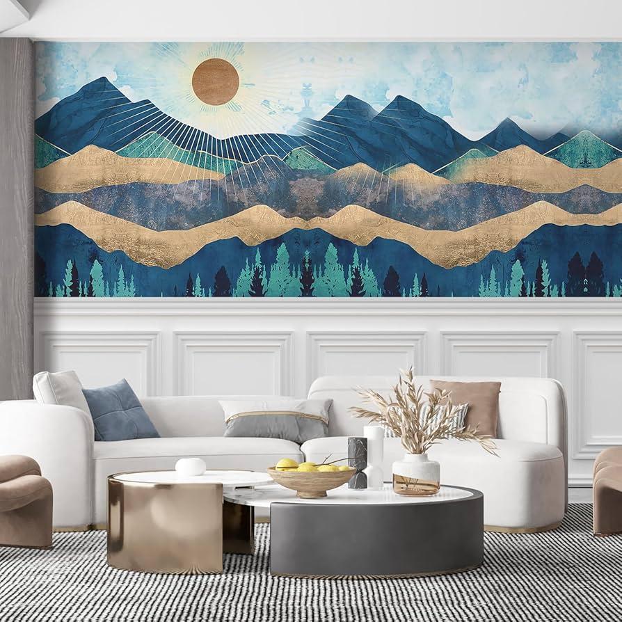 Incorporate a⁣ nature-inspired mural or wallpaper to enhance your earthy living room theme