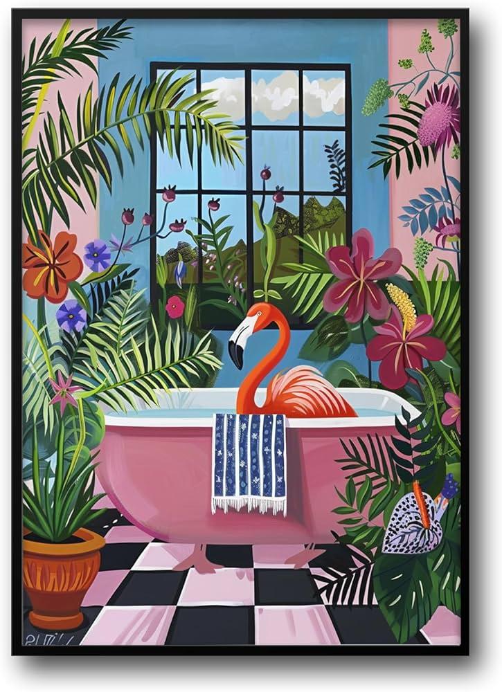 Use whimsical art prints to make a statement in your‍ eclectic bathroom decor